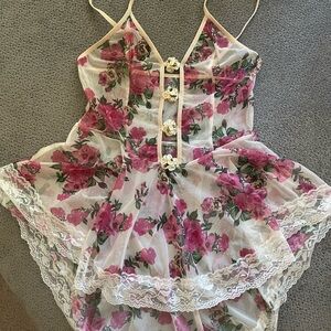 Floral Lace Sheer Teddy